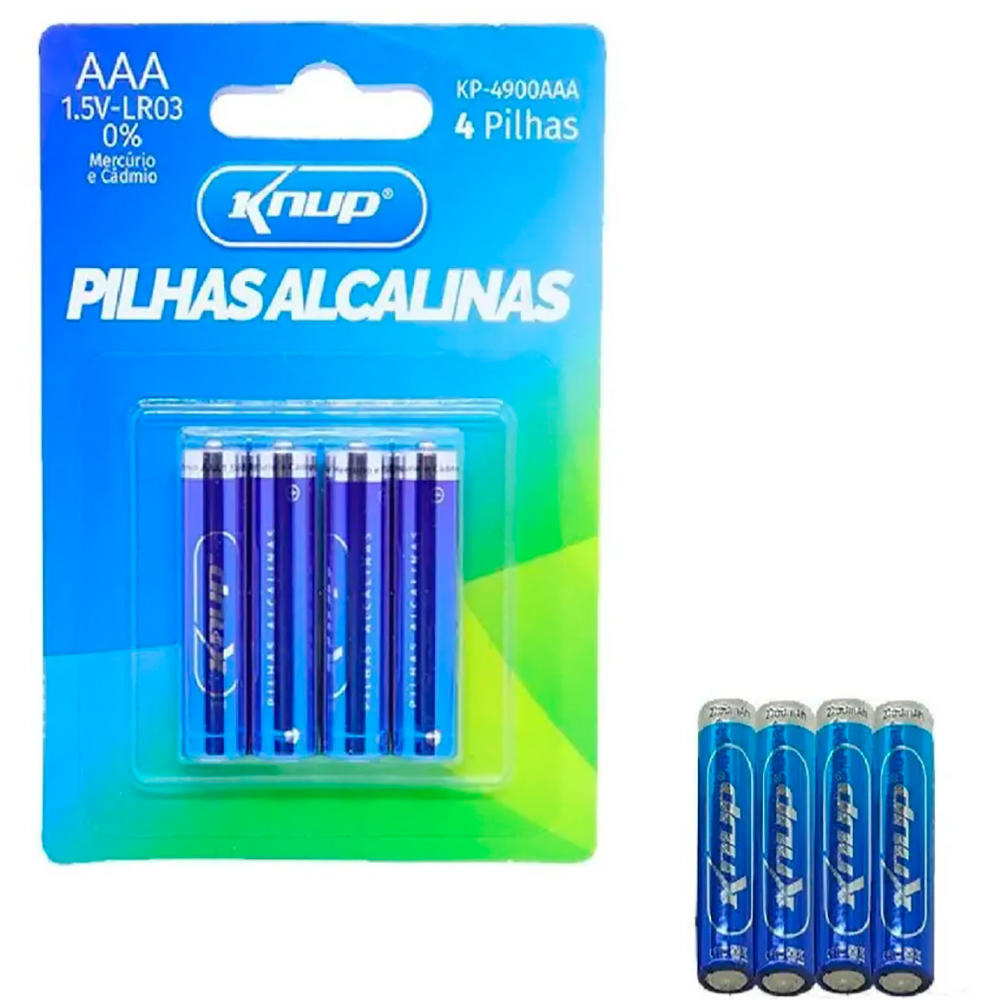 Pilha AAA Philips Alcalina lr03 - 4 pilhas